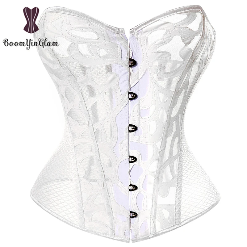 Plus Size XS To 6XL Waist Trainer Corset Overbust Women Body Shape Wear With G String