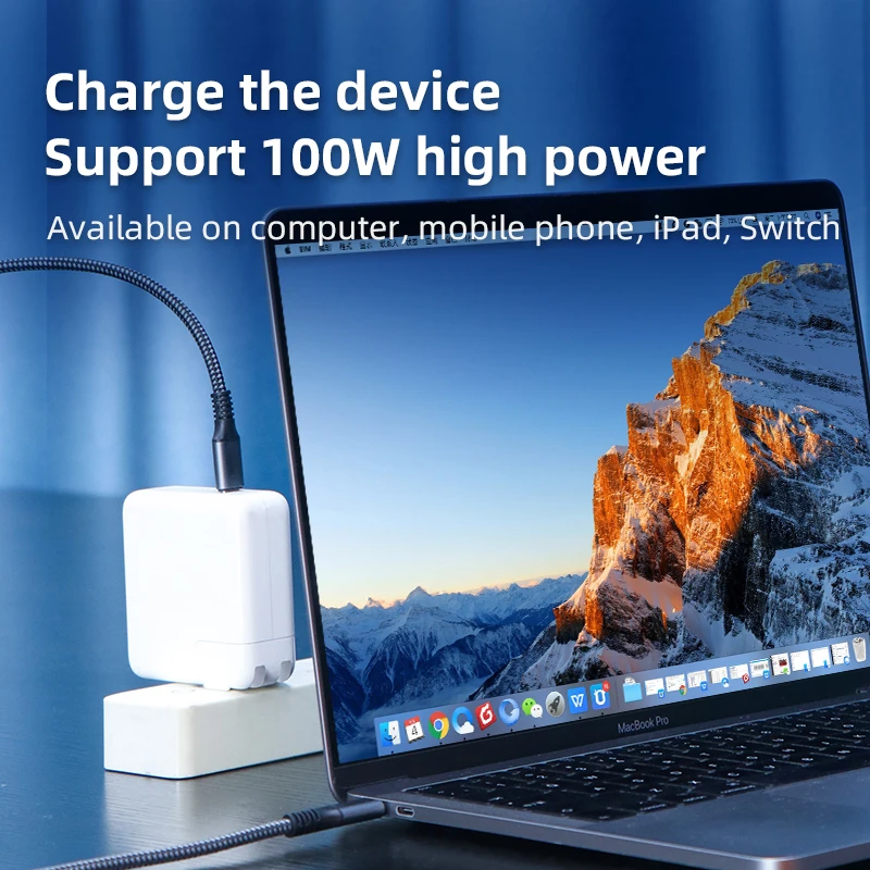 de dados 100w 5a carregamento rapido para macbook pro usb tipo c 03