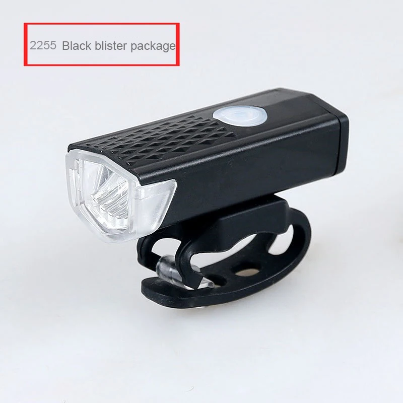 Велосипедный светильник, перезаряжаемый через USB, супер яркий светильник, велосипедный передний светильник, велосипедный головной светильник, водонепроницаемый светодиодный велосипедный головной светильник - Цвет: black