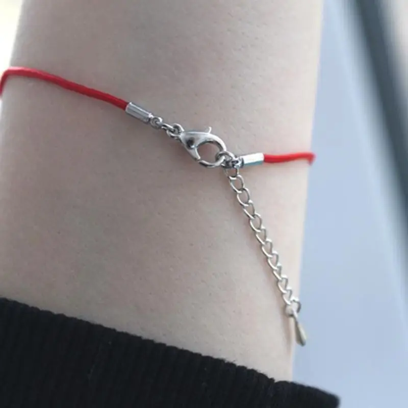 

Lucky Red Cord Thread String Rope Chain with CZ Zirconia Bracelets For Women DXAA