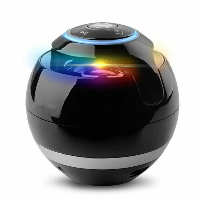 Черный Беспроводной Bluetooth динамик сабвуфер Портативный Волшебный шар Soundbox для iPhone/Android TU-shop - Цвет: Черный