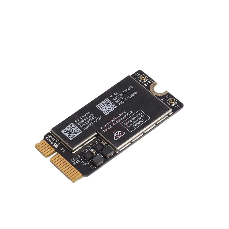 802.11AC BCM94360CS2 Аэропорт WiFi 867 Мбит/с WLAN карта Bluetooth 4,0+ NGFF M.2 адаптер+ антенны