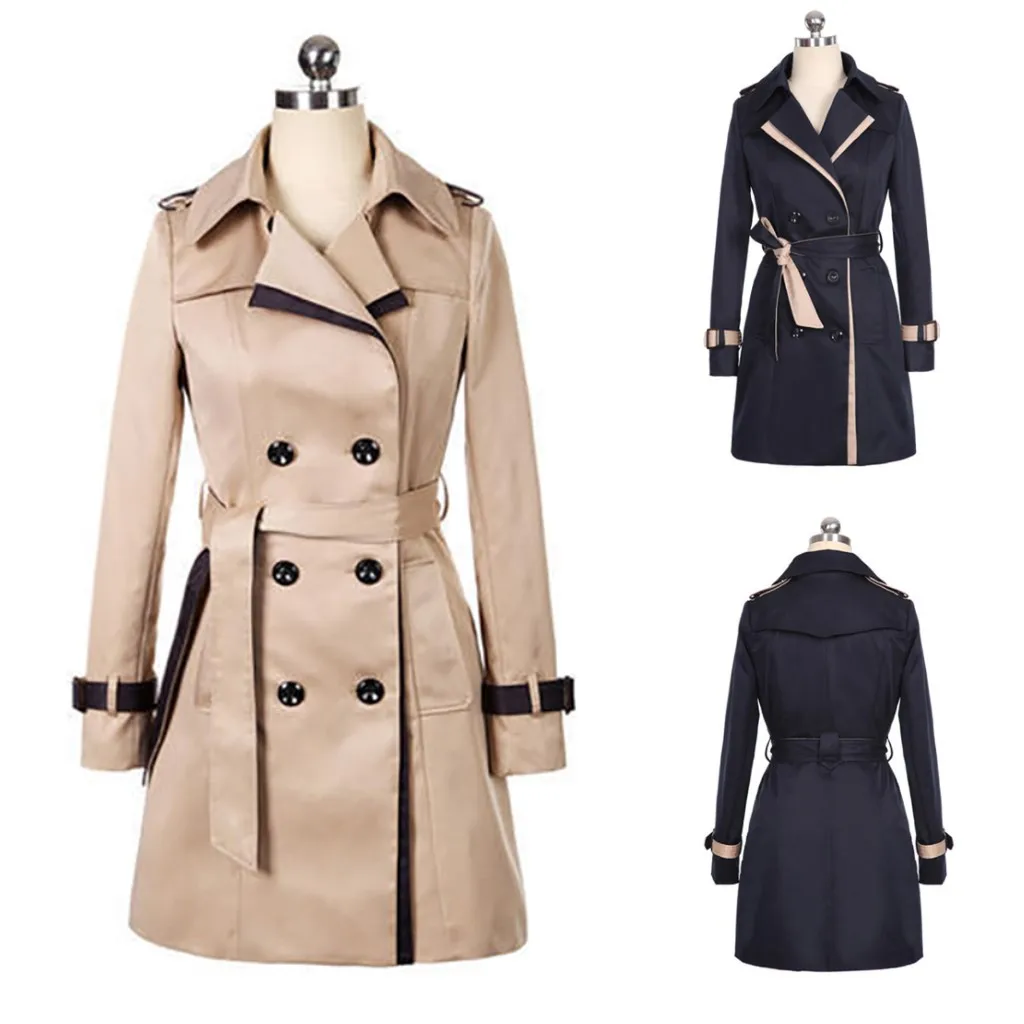 Модное зимнее длинное теплое пальто, Женское пальто, Осеннее тонкое офисное женское однотонное пальто, Женское пальто,#4