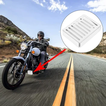 

Motorcycle Blade Polished Stainless Rectifier Grill Guard Protector for Kawasaki Vulcan 900 VN900 2006 - 2020