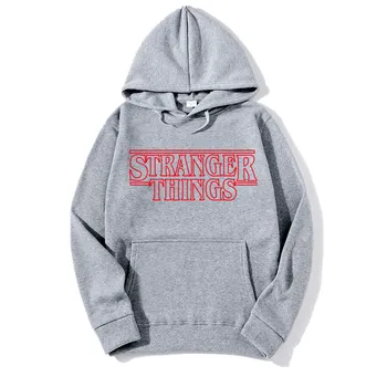 

2020 Trendy Faces Stranger Things Hooded Mens Hoodies and Sweatshirts Oversized for Autumn with Hip Hop Winter Hoodies Men Brand