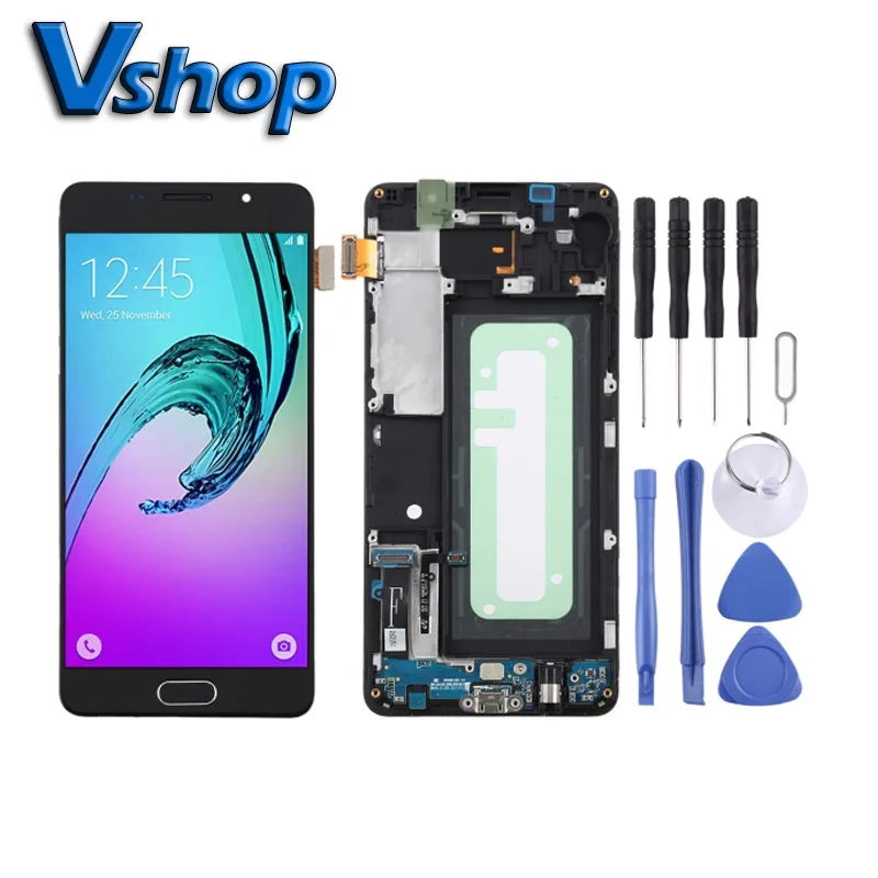 ЖК-дисплей TFT с сенсорным экраном и дигитайзером полная сборка рамкой для Galaxy A5