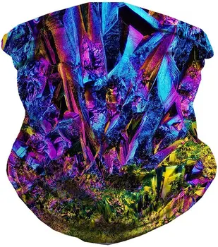 

2020 Cave Crystals Pattern Bandanas for Teenager Men Women Scarf with Colorful Graffiti Design Face Mask Unisex Bicycle Headwear