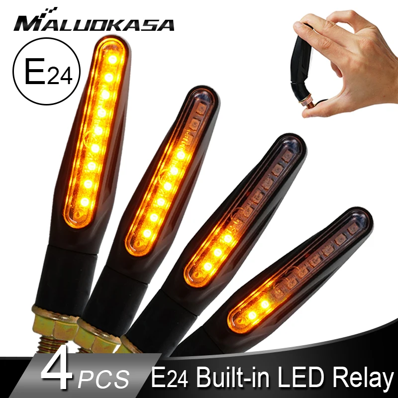 Led-Light Flashing-Indicator Tail-Stop-Signal Motorcycle-Turn-Signals Water-Blinker Flowing