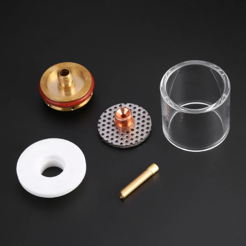 5x Glass Welding Torch Lens Gas Insulator Kit Set For Tig WP-9/20/25 3/32" 2.4mm