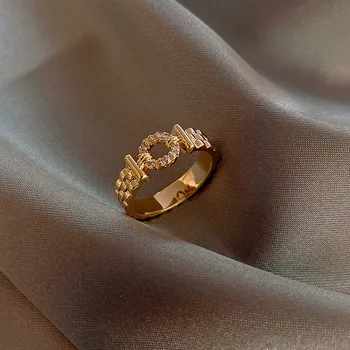 

2020 New Style Hollow Geometric Ring Female Fashion Simple Index Finger Ring