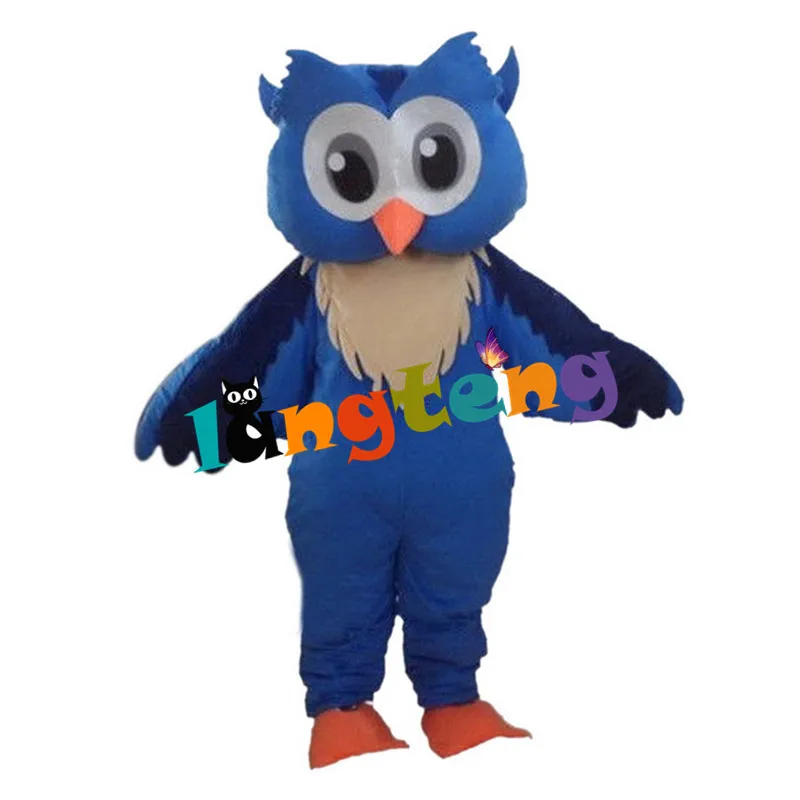 

103 & 104 Blue and Brown Owl Mascot Costume Adult Cartoon Character Outfit Suit Company Activity