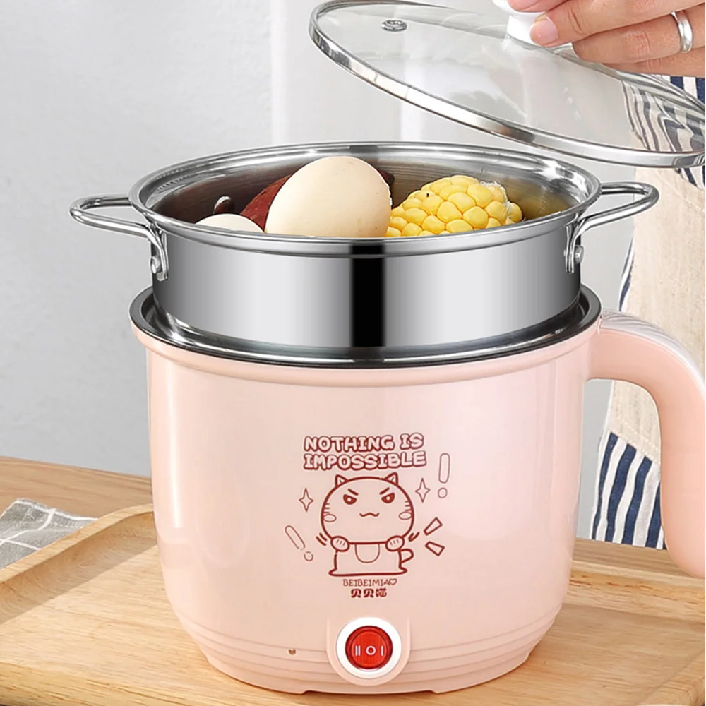 DIDIHOU 220 В мини многофункциональная электрическая кухонная кастрюля, однослойная/двухслойная мультиэлектрическая рисоварка