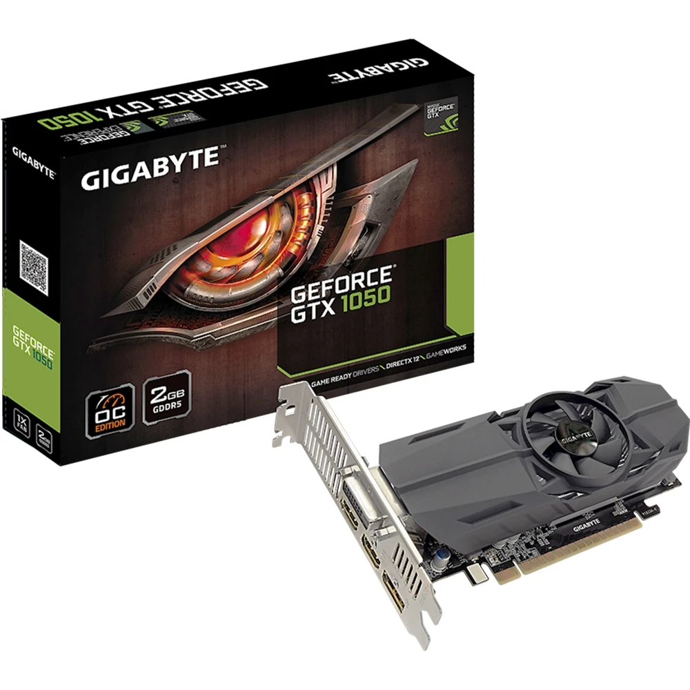 Видеокарта Gigabyte nVidia GeForce GTX 1050 Ti 1442MHz 4096MB 7008MHz 128 bit RTL [GV-N105TOC-4GL]