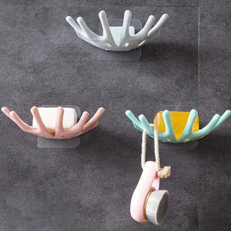 Cute Claw Shape Soap Dish Punch-free Suction Cup Type Soap Drain Rack Wall Hanging Type Soap Dish For Bathroom