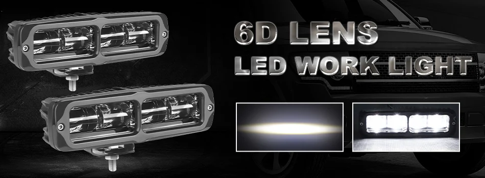 6D LED Light Bar 7'' 13'' 20 inch Offroad slim Led Bar Auto Driving Light fog lamp for Niva Lada Truck 4x4 SUV ATV 12V 24V