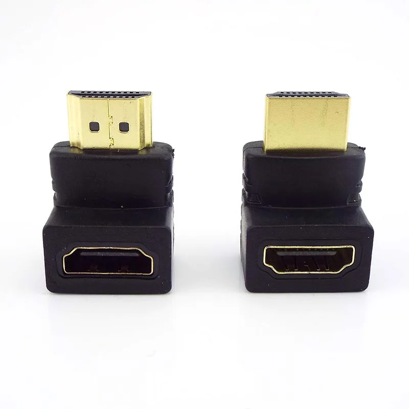 HDMI-compatible Male To HDMI-compatible Female Adapter 1/2/5Pcs 90 Degree 270 Degree Angle Extender Cable Converter for HDTV L19 hdmi cable audio video converter adapter hdmi splitter converter hdmi extender