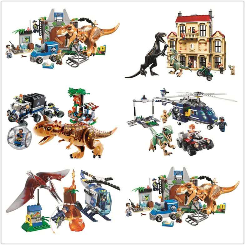 

Compatible with Legoinglys Jurassic World Model Dinosaur Park T-Rex JurassicWorld Educational Brick Building Blocks Toys Gifts