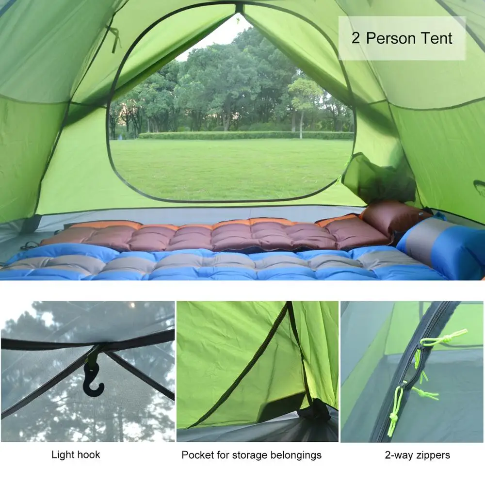 2 Person Waterproof Tent 3 Season Backpacking Hiking Tents for Camping Beach Travelling Double Layer Outdoor Tent camping tent,portable tent