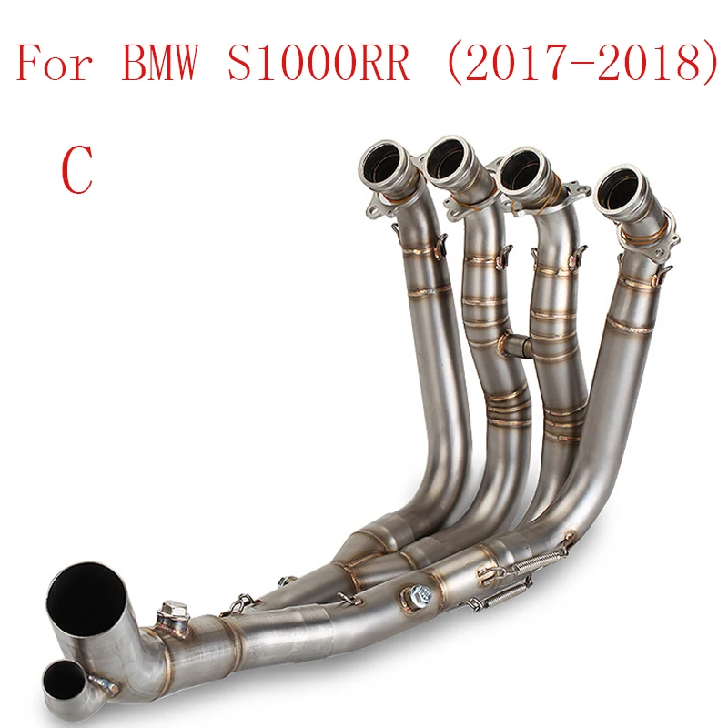 Motorcycle Full System Exhaust Muffler Front Link Pipe For BMW S1000RR 2010-2018