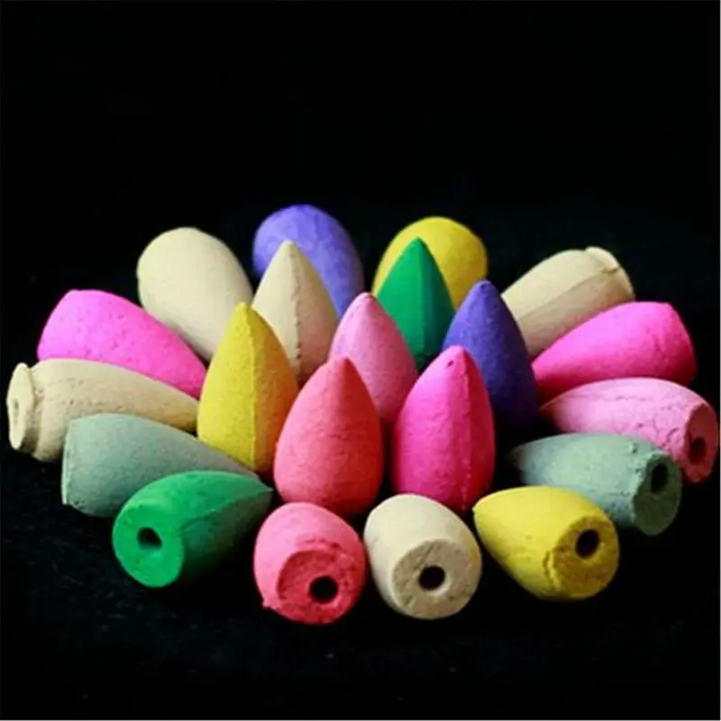 NEW-100pcs Reflux incense cones aromatherapy Lavender Rose Jasmine