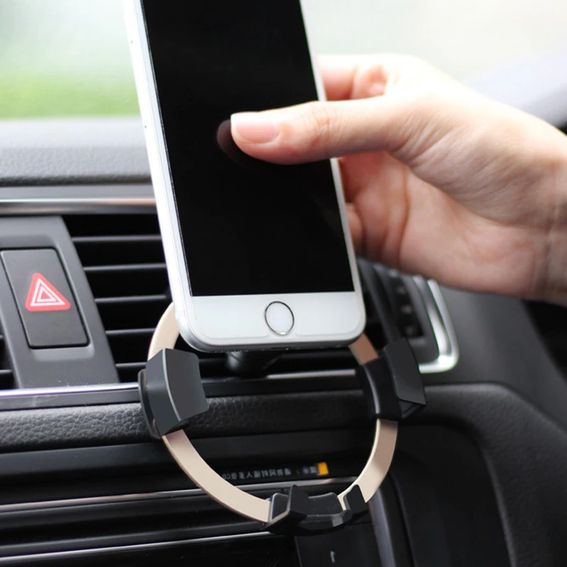 Air Vent Мобильный телефон крепление Hands Free Круглый гравитационный Автомобильный держатель для Телефона Колыбель CSL88