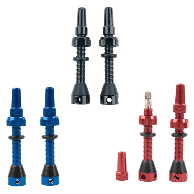 2Pcs Bike Presta Valve Stems Tubeless Air 40mm for MTB Parts | Спорт и развлечения