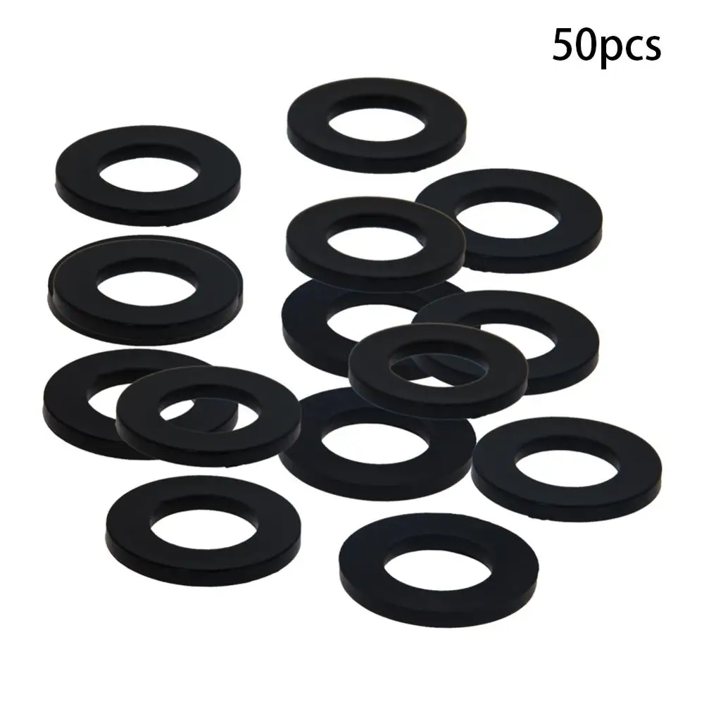 

50PCS M2.5~M20 Black Gasket Circular Thickness 1~3mm Outer Diameter 5mm~36mm Bracket Nylon Flat Wash Non-threaded Hollow Gasket