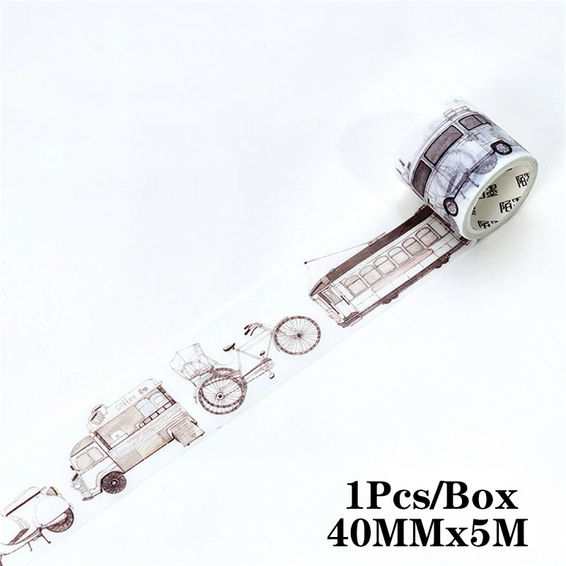 40MMx5M - E Ретро и девушка Васи японские бумажные ленты DIY планировщик Маскировочная лента клейкие наклейки с лентами декоративный дневник канцелярские принадлежности дорожное бревно - Цвет: 40MMx5M - E