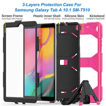 

For Samsung Tab A 10.1" 2019 T510 T515 Tablet Screen Protector Hybrid Hard Case