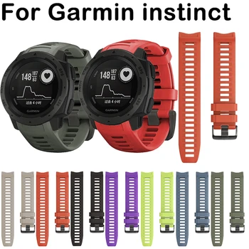 

Hot Band for Garmin Instinct Smart Watch Strap Sport Silicone Replacement Wristband Colorful Bracelet Quick install Accessories