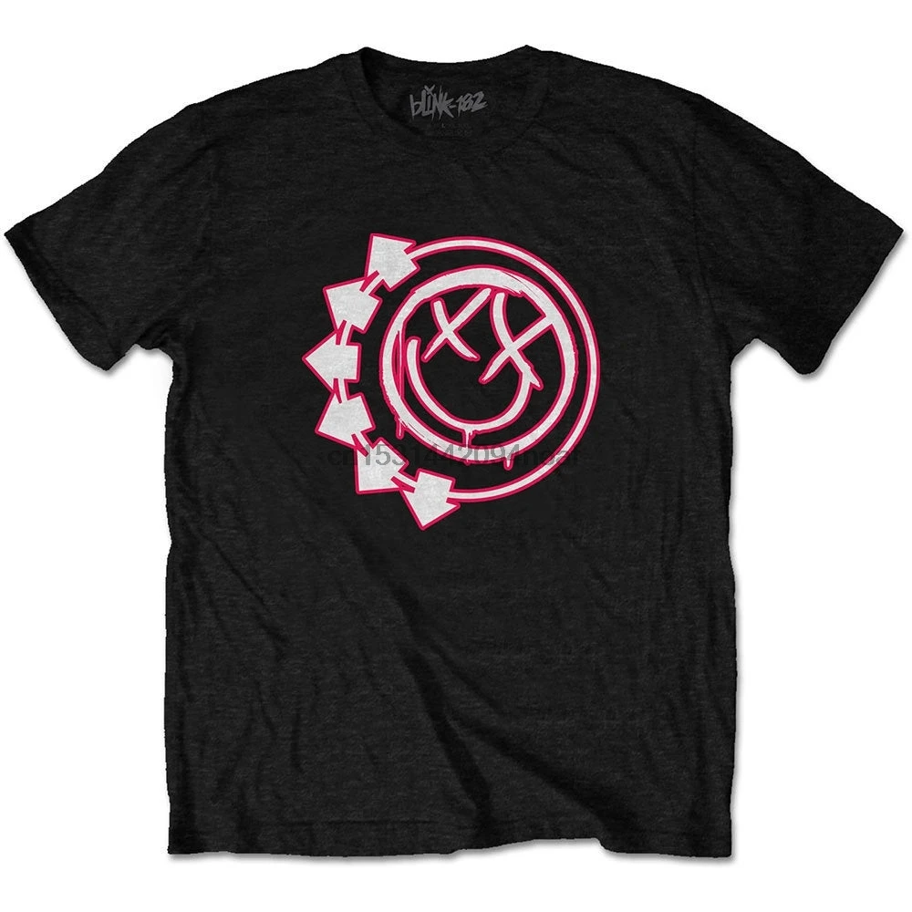 Мужская Официальная футболка с логотипом Blink 182 унисекс | одежда