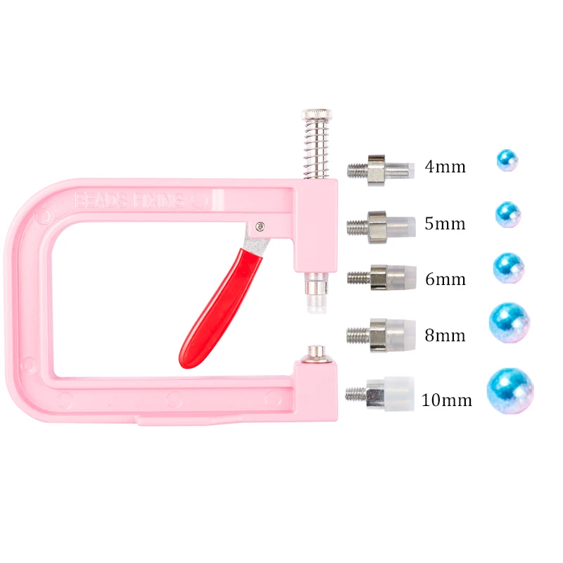 Craft Supplies Hand Press Pearl Setting Machine Beads Rivet Fixing Machine Supporting Beads DIY For Clothes Leather Jacket Bracelet Bag