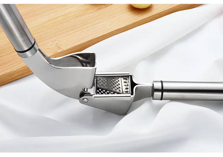 Full Body 304 Stainless Steel Garlic Press Cross Border Network Operators Sales Thick Company Gift Kitchen Tools Customizable
