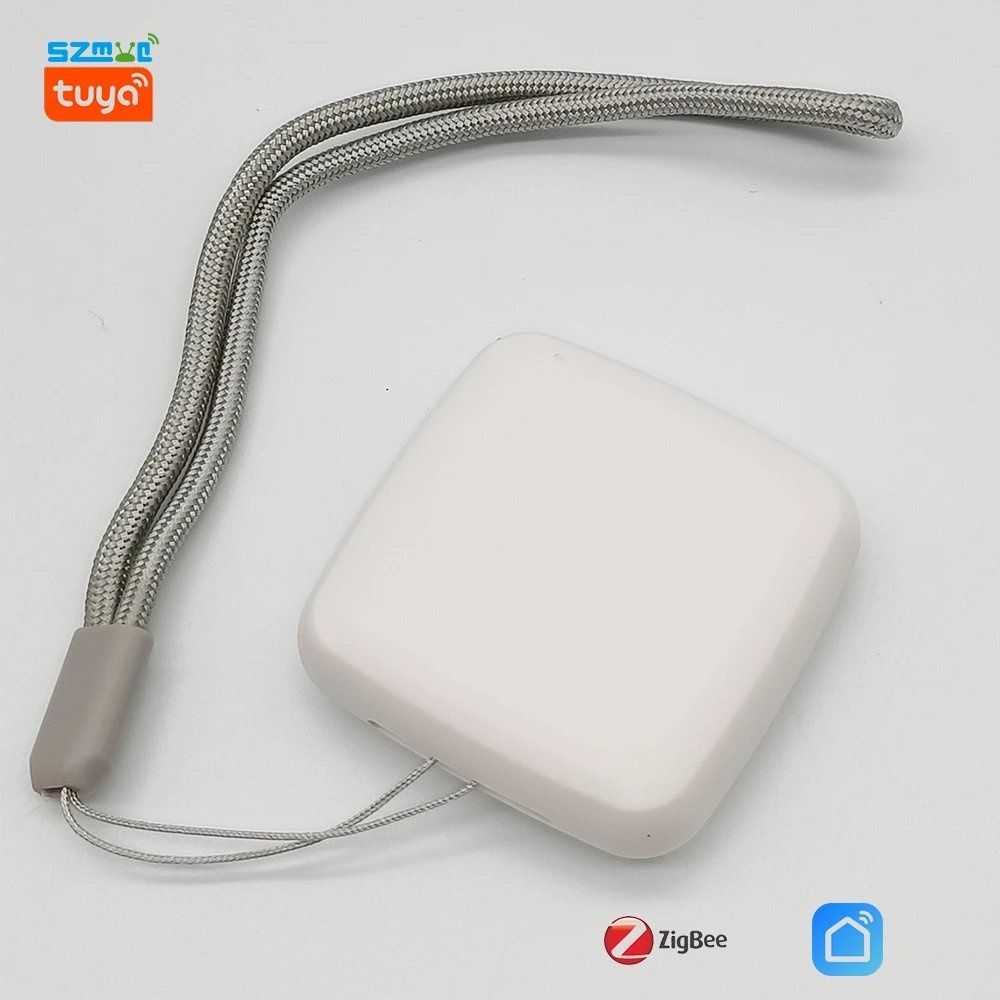 Medical Alert Button Emergency Alarm Button Zigbee Wifi Elderly Panic Button Tuya Sauce Push Notification Wireless Emergency Alarm For Disable Person Ag&eacute;e Smartlife App