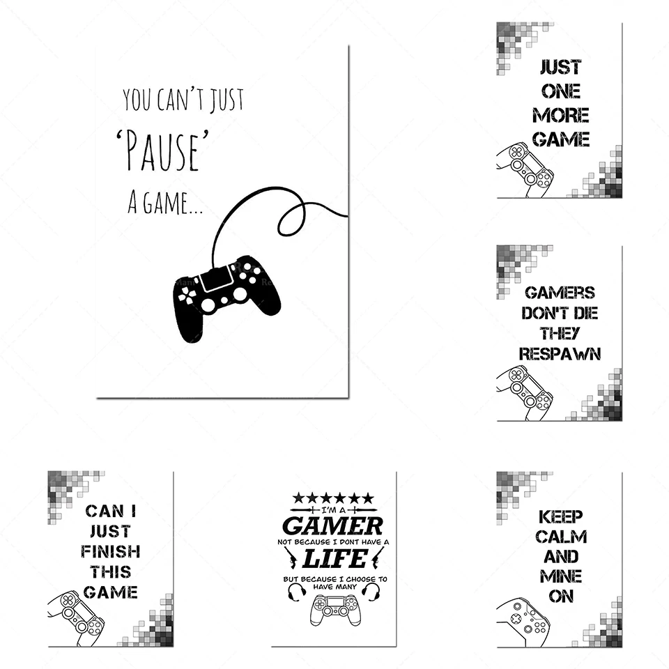 

You can't just pause the game-Game Zone-Player Printing | Game Poster Printed Matter, Game Room Art Wall Decoration | Furniture