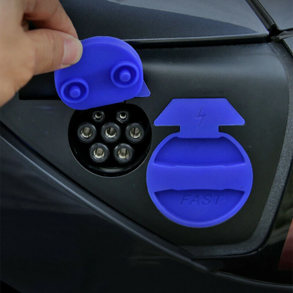 

2PCS Charge Plug Port Cover Car Charger Protection Cap Waterproof Dust Silicone Cover Interior Accessories Fit for Tesla Model 3