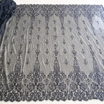 

Women gowns dresses formal lace material Off white, Black 1 piece 2019 NEW designs laces fabrics eyelash chantilly french lace!