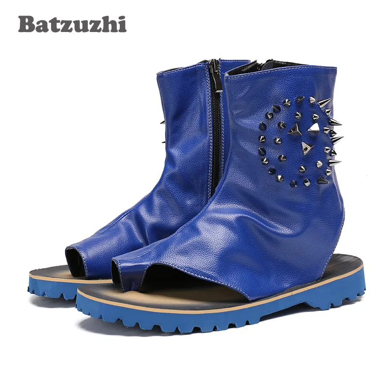 

Designer's Handmade Male Sandalia Shoes Men's Leather Sandal Summer Cool Sandal Boots for Men Party and T-show Beach Sandals Men