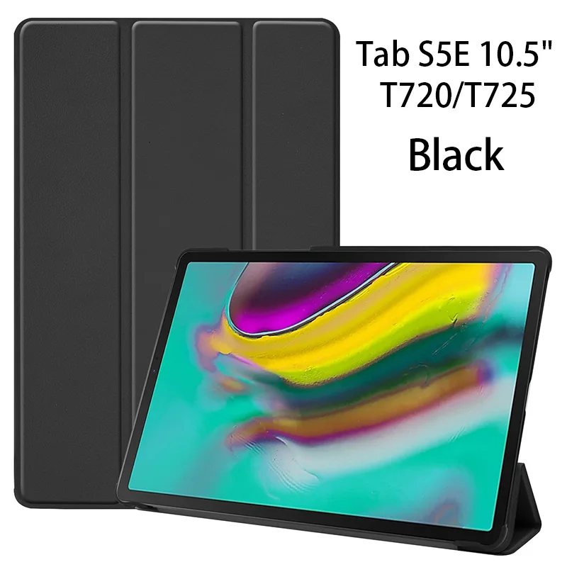 Чехол для планшета для Samsung Galaxy tab S5E SM-T720 SM-T725 выпуск Galaxy tab S5E 10," чехол для планшета - Цвет: Black
