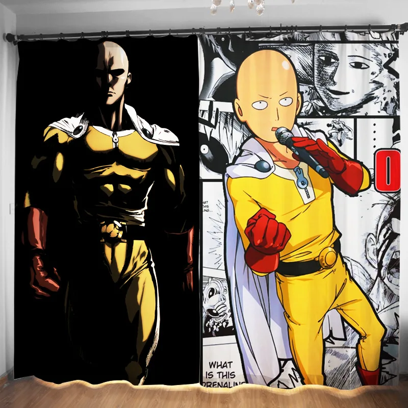 Аниме One Punch 2 панели/комплект оконные шторы блочные тканевые затемняющие
