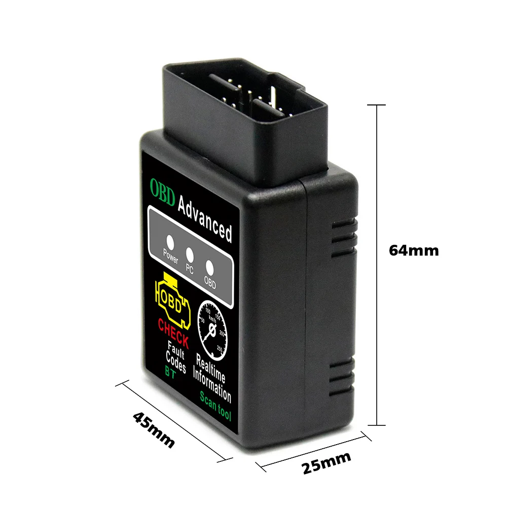 Мини Elm327 Bluetooth2.0 ELM 327 V1.5 OBD2 адаптер OBDII Автомобильный сканер для Android считыватель