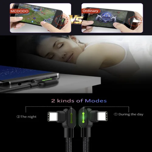 MCDODO 90 градусов 0,5/1,2/1,8 Быстрая зарядка Тип C кабель для samsung S9 S10 Xiaomi huawei P30 LG Android USB-C Зарядное устройство кабеля для передачи данных