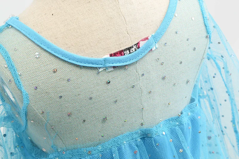 Платье принцессы Эльзы из мультфильма «Холодное сердце» для девочек; одежда для костюмированной вечеринки; платье королевы Эльзы; подарок