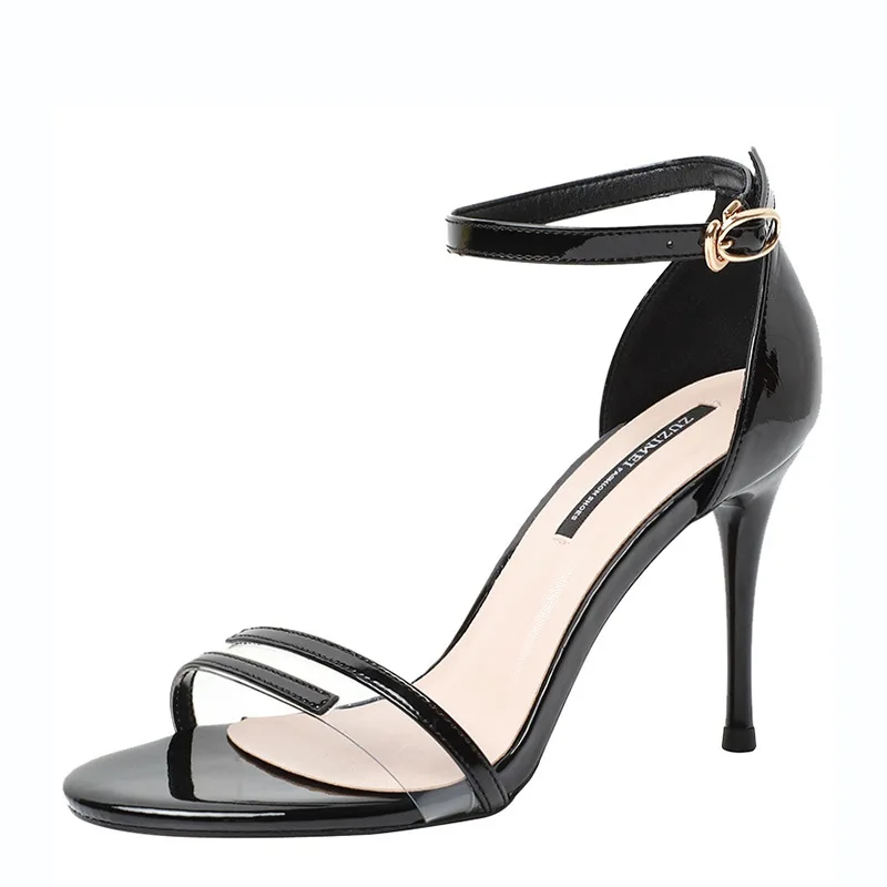 

Qs888-5 High Heel Shoes Sandals Women's Transparent A- line with 2019 Spring And Summer New Style Versatile Fairy-Style Thin Hee