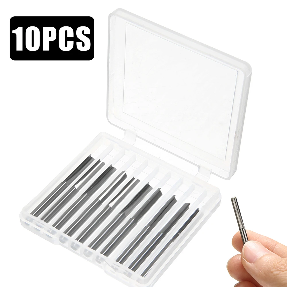 

10pcs Tungsten Steel CNC Router Bits 2 Flute Straight End Mill Carbide CNC Router Bit Engraving Bit Straight Slot Milling Cutter