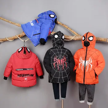 

Explosion models in the winter big boy anime Spider-man cotton clothes boys thickened cotton jacket children's altman cotton coa