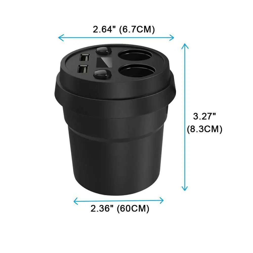 Автомобильное зарядное устройство 2 USB DC/5 V 3.1A чашка питания адаптер прикуриватель разветвитель зарядное устройство для мобильного телефона s с напряжением светодиодный дисплей