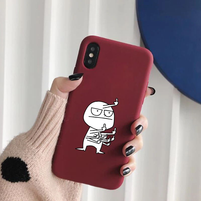 -Wine Red-081 Чехол для телефона BAD BOY для iPhone XS X XS Max XR карамельный чехол Забавный Банан милый чехол s для iPhone 7 8 6 S 6 S Plus 5 5S SE 4 4S 11 Pro - Цвет: -Wine Red-081