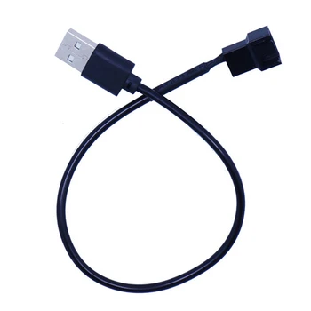 

3Pin CPU Fan Adapter Cables Computer PC USB Fan Power Cable Connector Adapter 5V 30cm Connector USB Adapter Cable