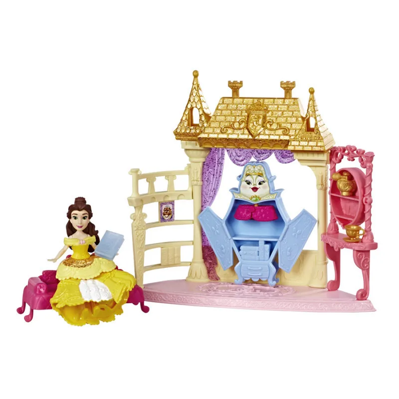 Hasbro принцесса маленькая кукла серия мини-сцена группа Белоснежка Принцесса Белль игровой дом игрушки E3052
